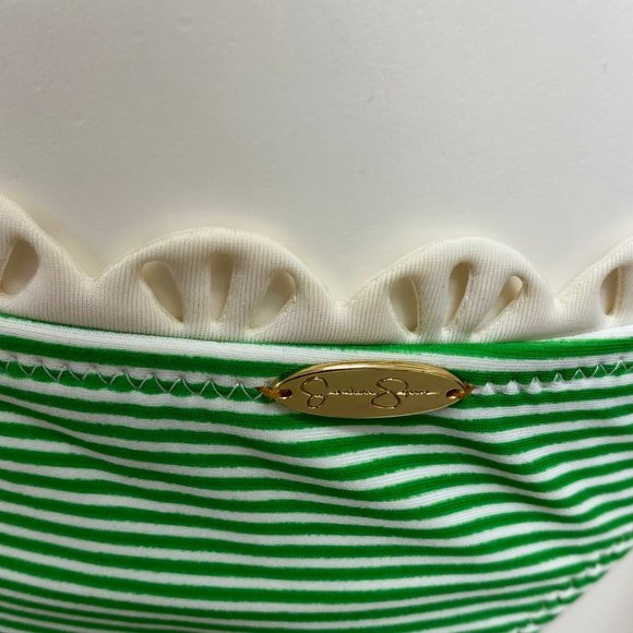 Jessica Simpson Green Striped Bikini Bottom - Picture 5 of 10